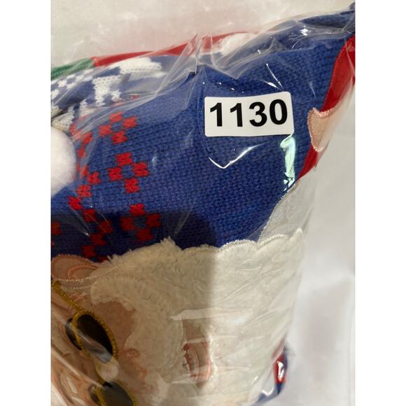 New‎ Holiday Time Ugly Christmas Sweater Santa & Drink Pouch Sz XL Nordic Glam - Picture 10 of 10